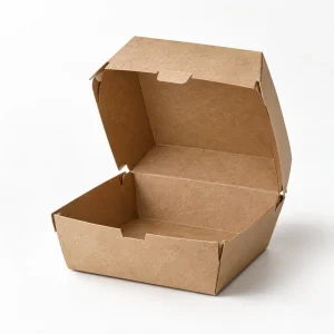 boîte burger kraft ; visuel généré par IA, non contractuel