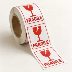 Étiquettes Fragile — visuel généré par IA, non contractuel
