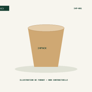 Illustration de format : Gobelet kraft 8 oz (non contractuelle)