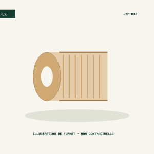 Illustration de format : Frisure de papier kraft (non contractuelle)