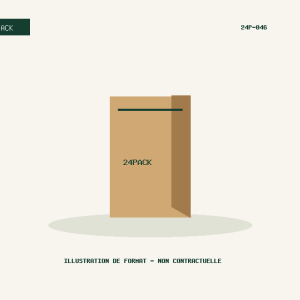 Illustration de format : Sachet baguette kraft (non contractuelle)